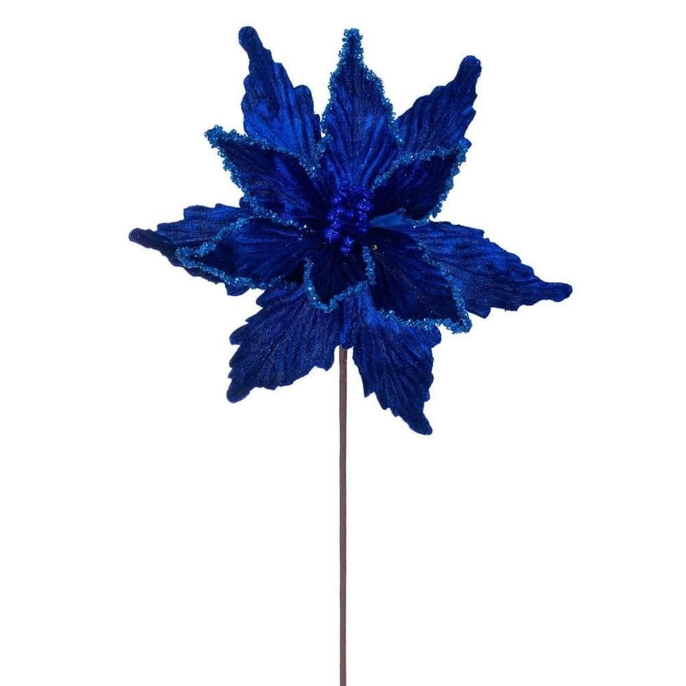Poinsétia artificial Vickerman, 21,5”, caule, 12”, flor, pacote com 6
