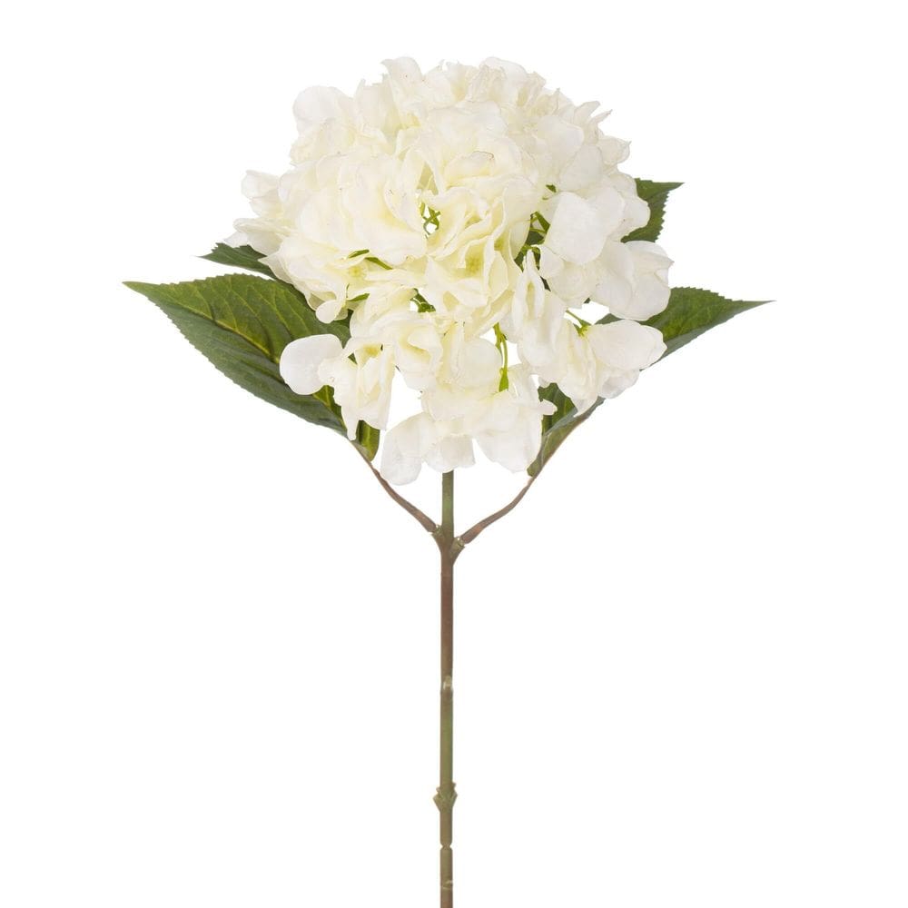 Planta artificial Vickerman, 51 cm, creme, hortênsia, pacote com 2