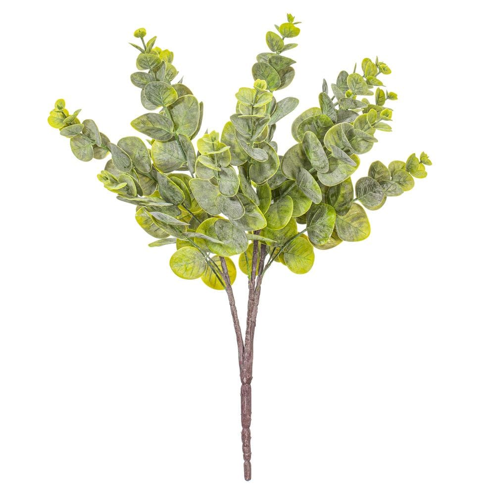 Planta artificial Vickerman 48 cm de eucalipto em espiral verde, 2 unidades