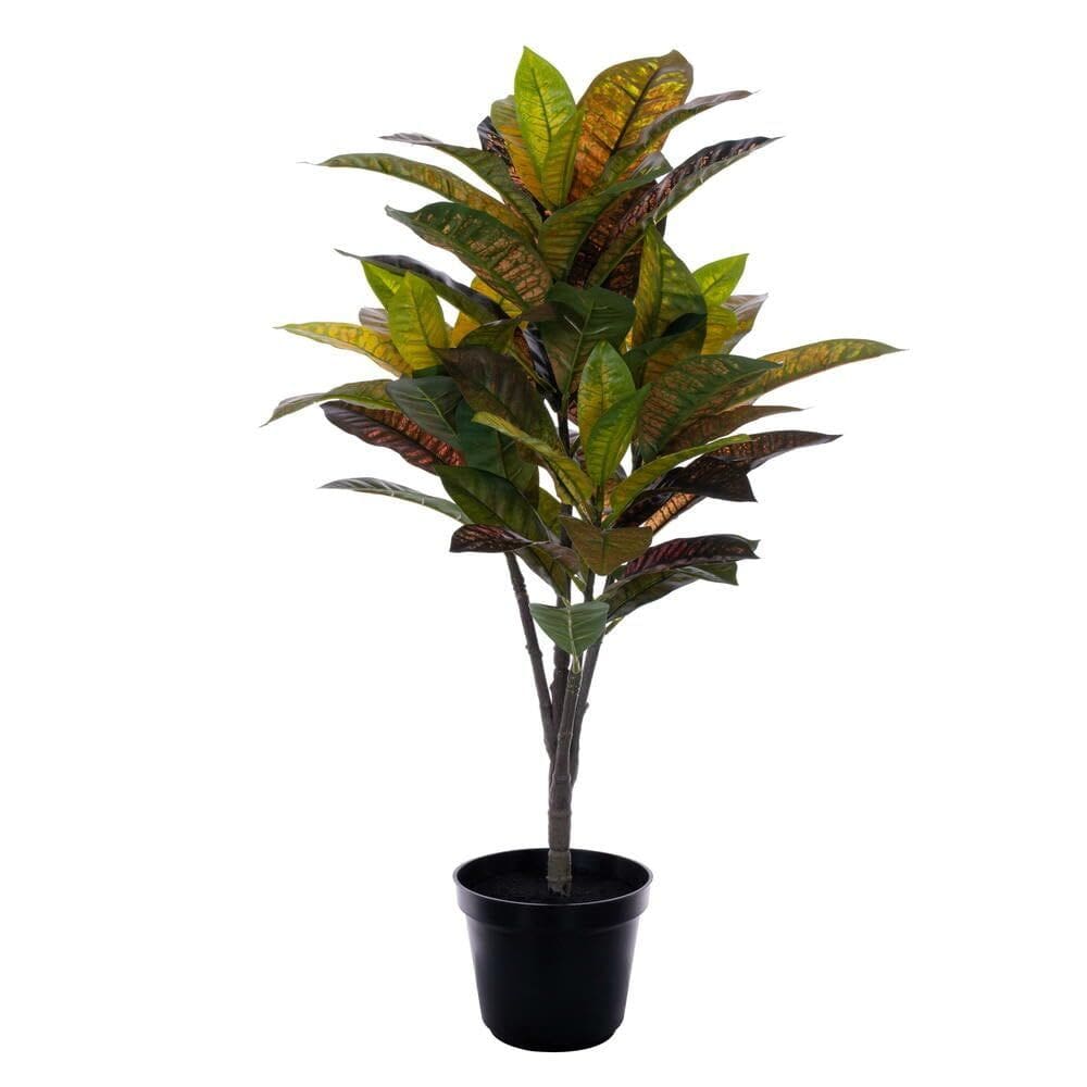 Árvore artificial de croton Vickerman 61 cm verde variegada