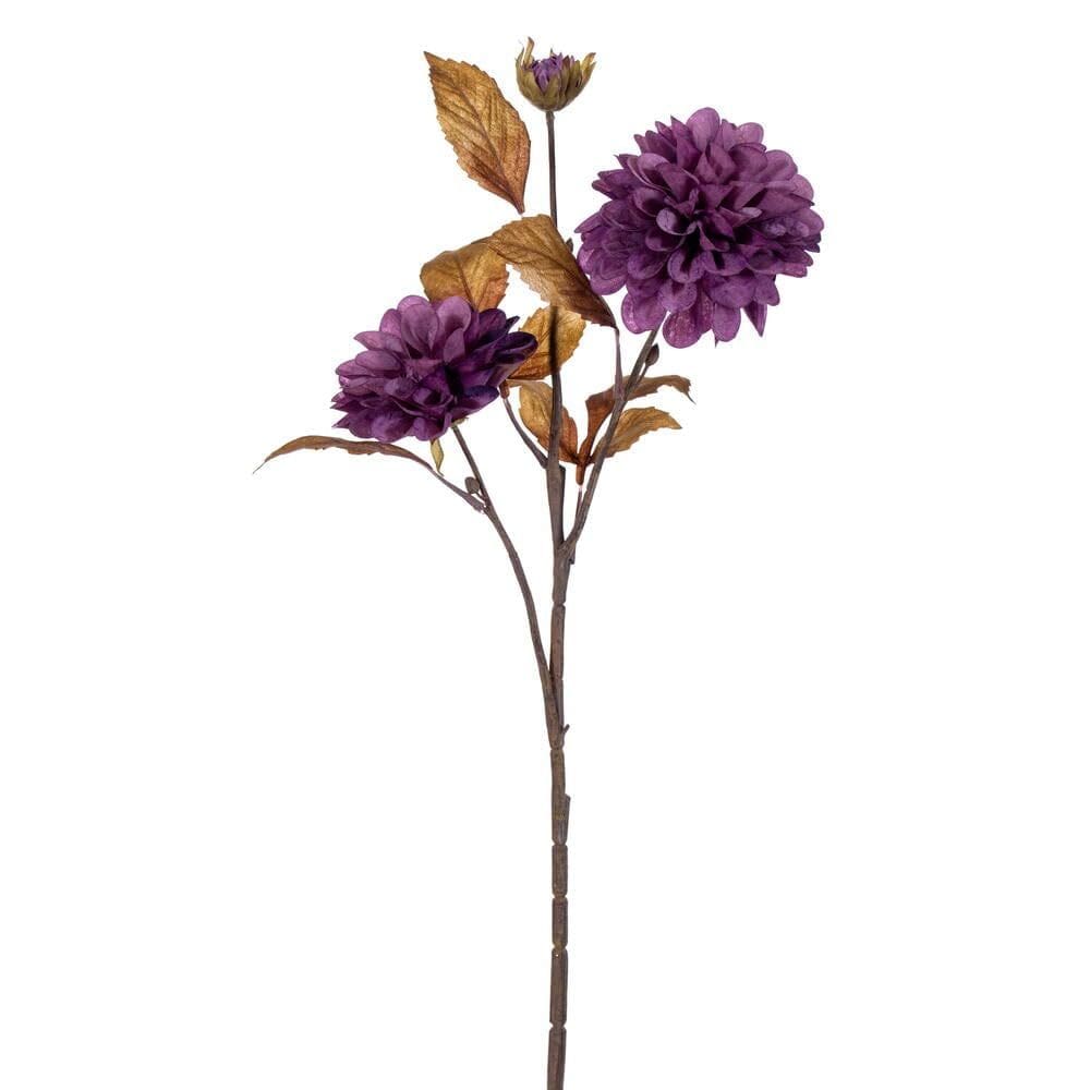 Spray de crisântemo artificial Vickerman 66 cm roxo escuro, pacote com 3
