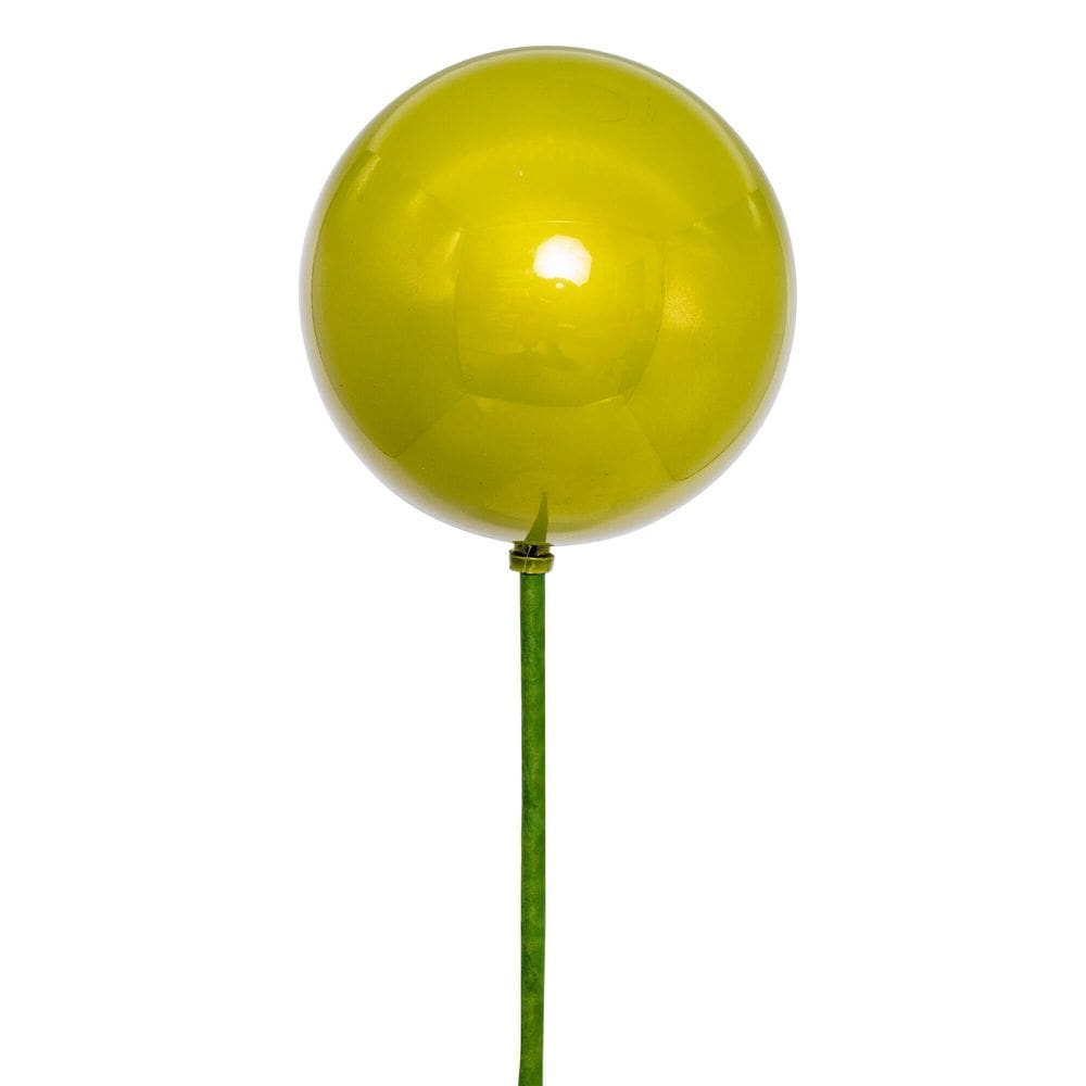 Escultura: enfeite de bola de pérola de limão Vickerman, 10 x 46 cm, 6 peças