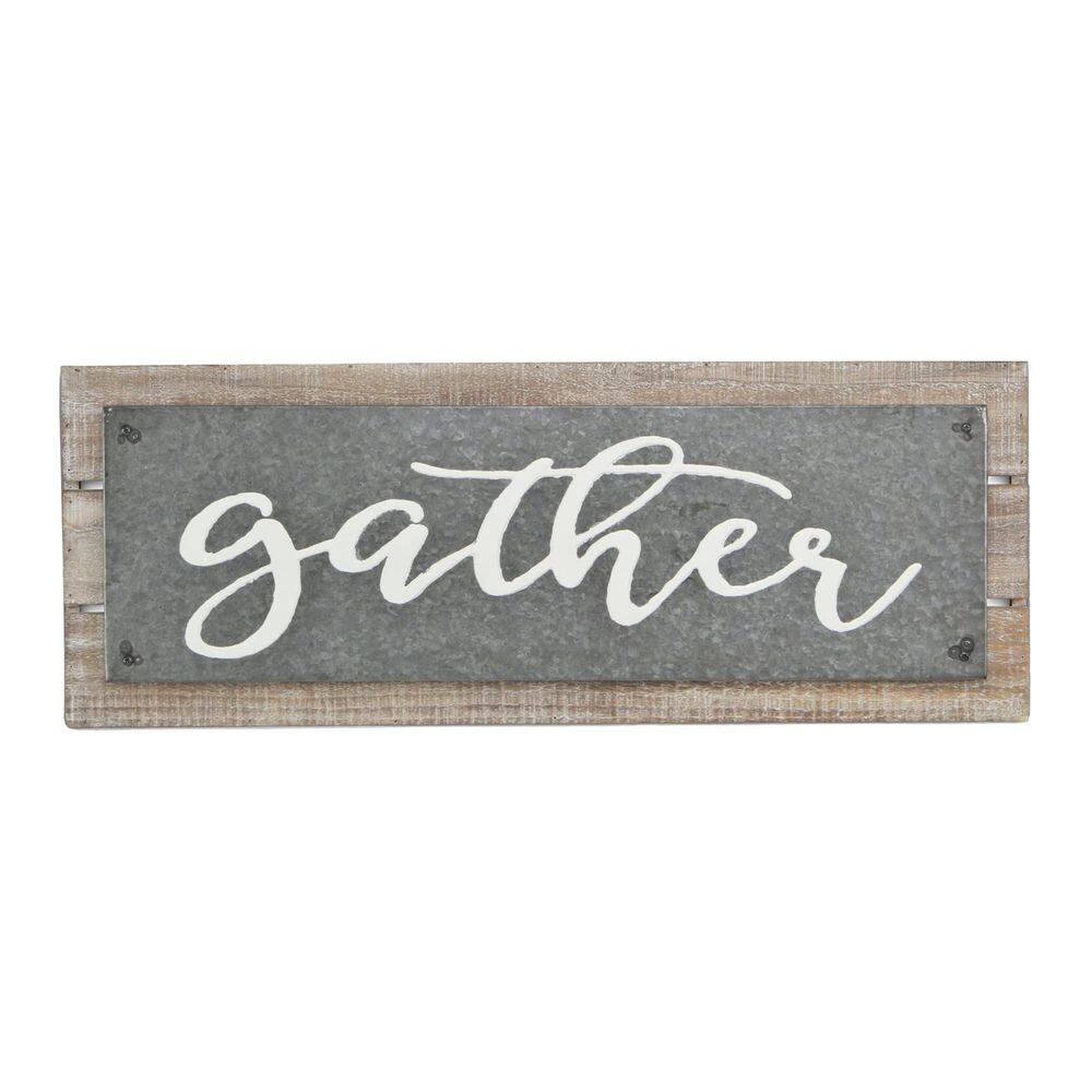 Arte de Pared Decorativo de Metal Cheung en Tabla de Madera ”Gather”