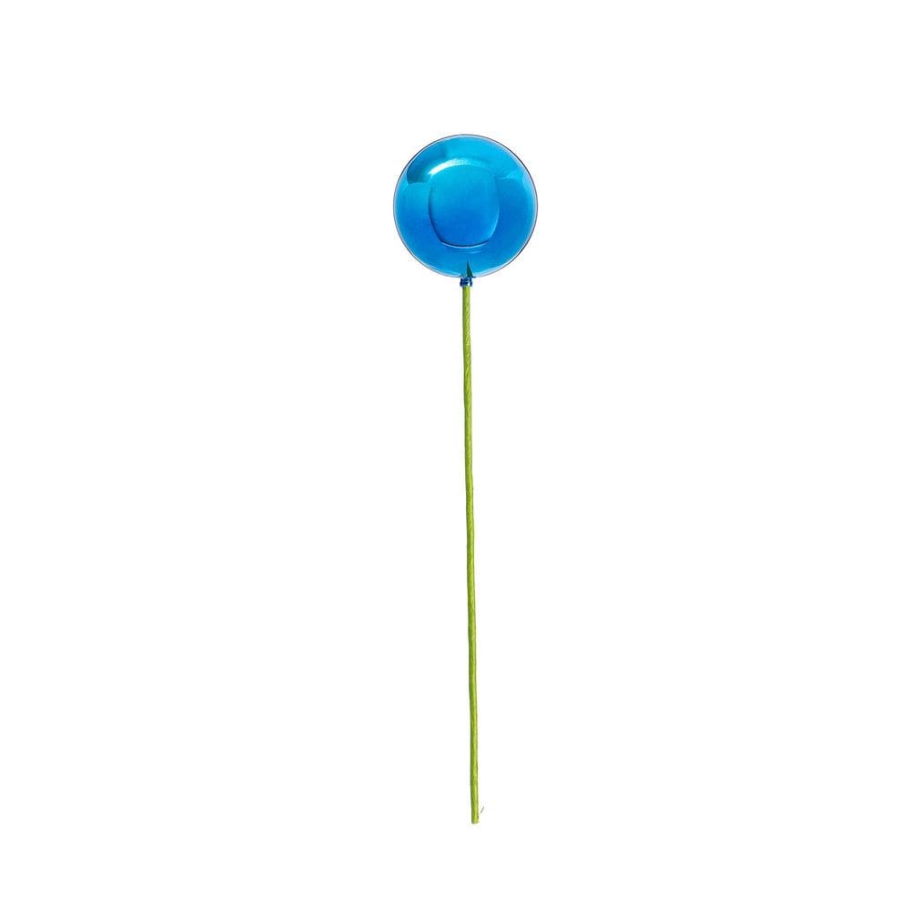 Bola de enfeite azul brilhante para pendurar em bastão Vickerman 10x46 cm
