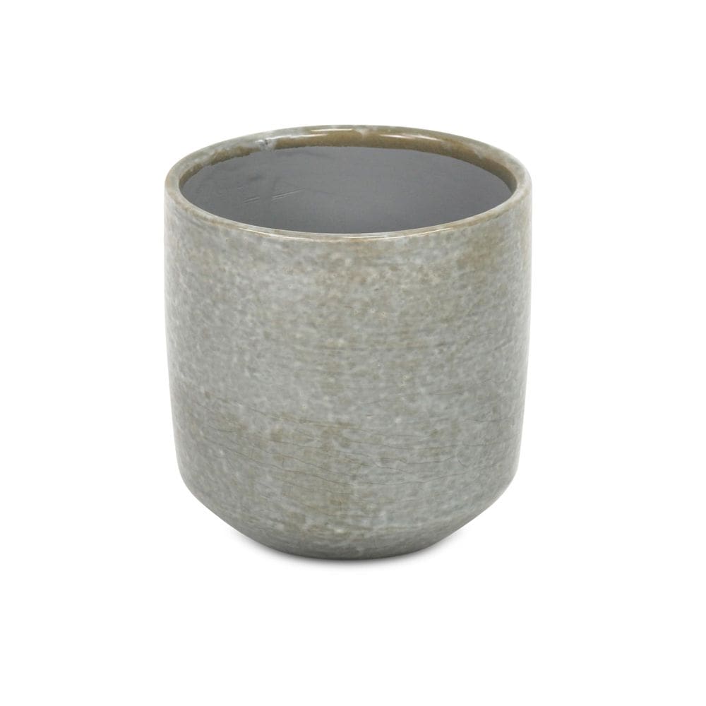 Maceta Cheung 5589GR con patrón de mosaico gris cerámico