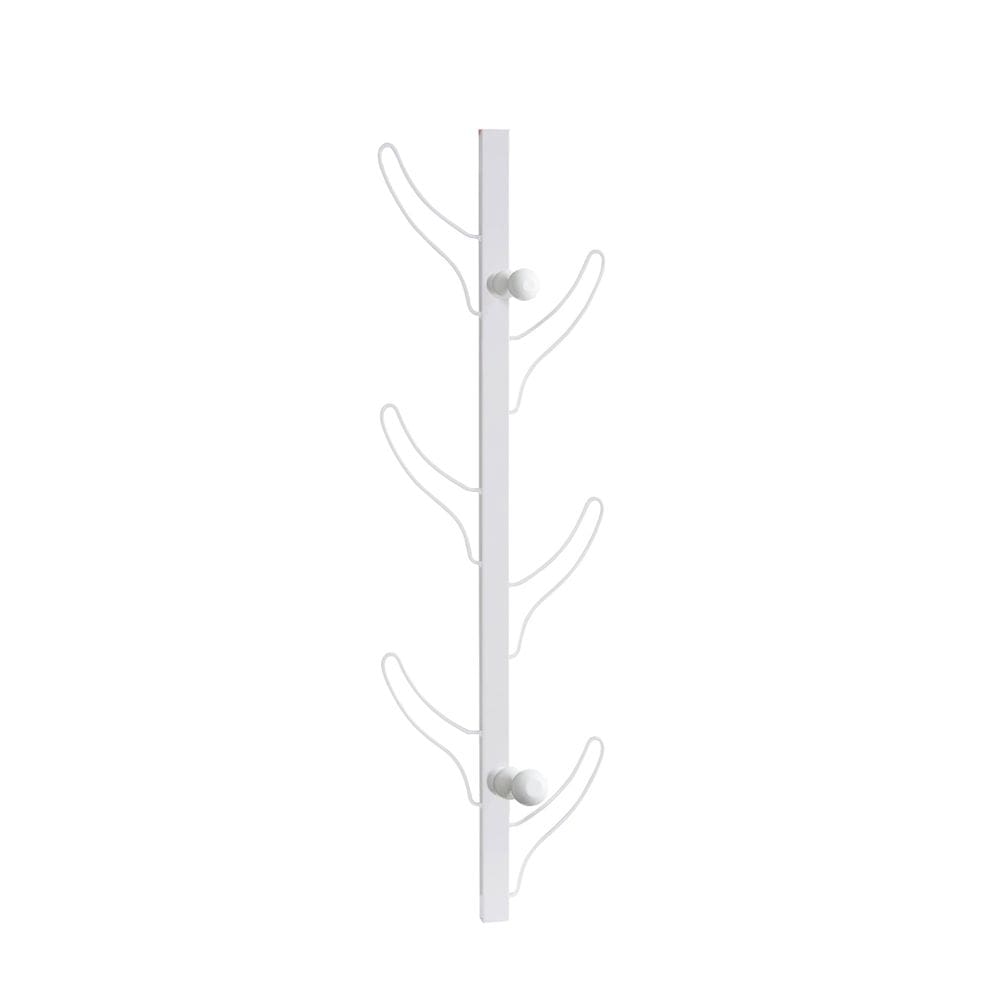 Suporte para roupas Benzara Zubo 86 cm, suporte de parede, 6 ganchos, branco