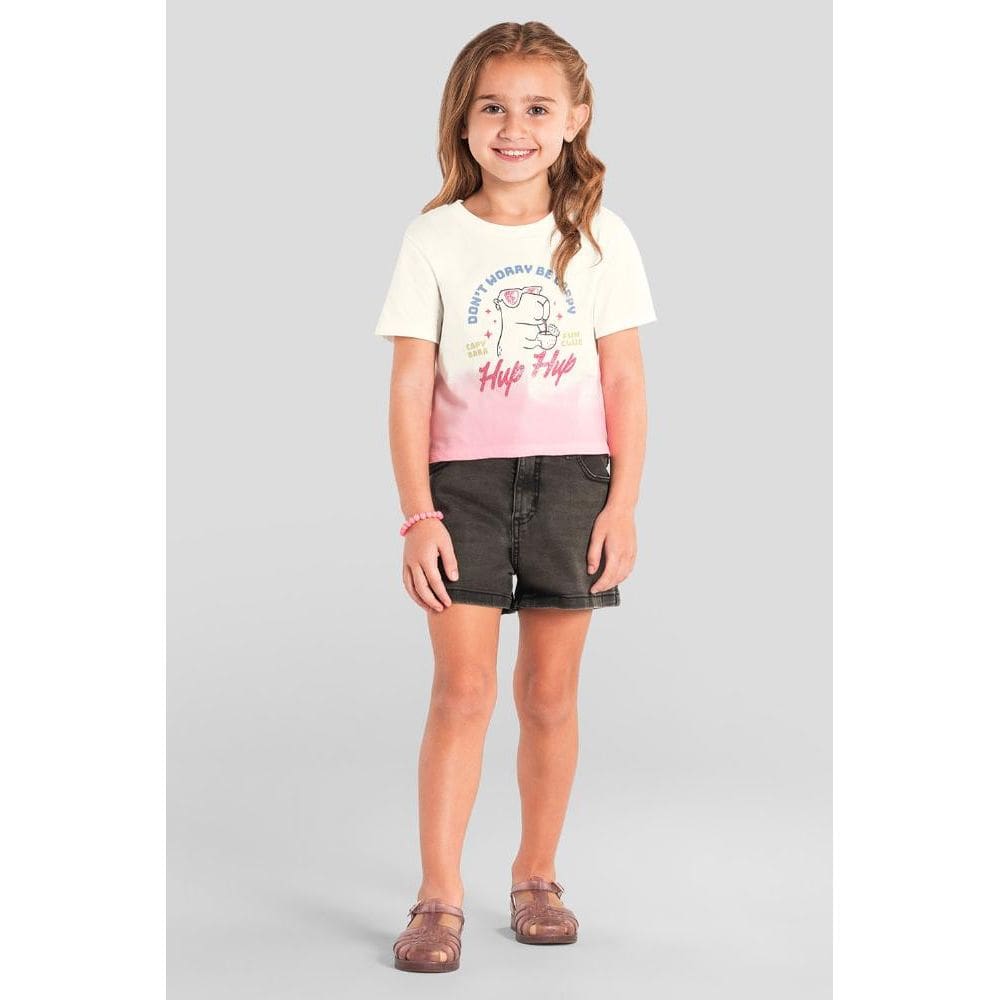 Blusa infantil menina brilhante de capivara Brandili