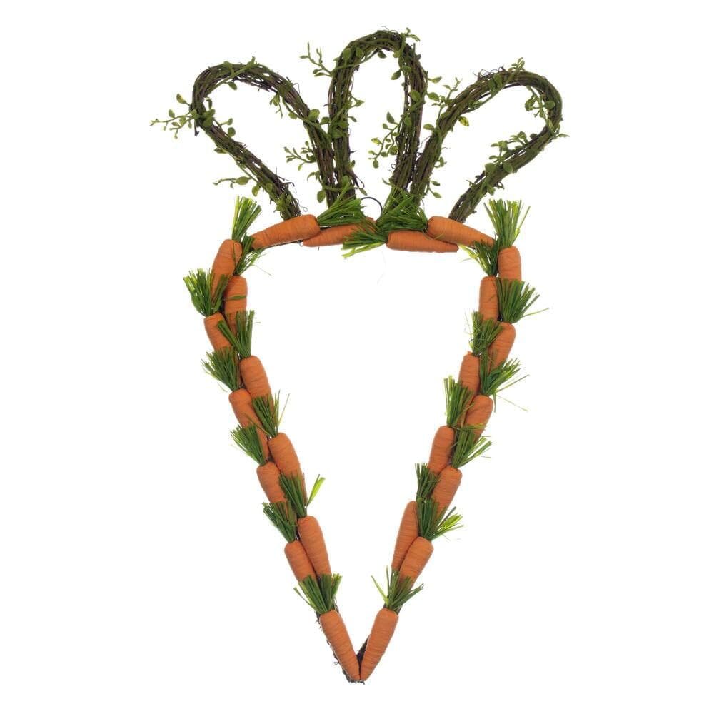 Coroa de cenoura artificial Vickerman 56 cm, decoração laranja