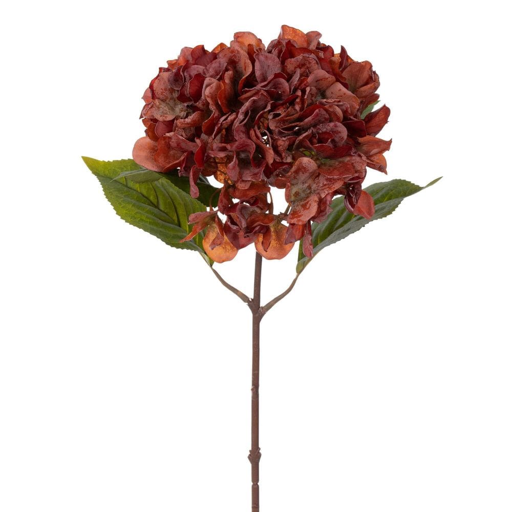Haste de hortênsia laranja/vermelha Vickerman de 51 cm, pacote com 2