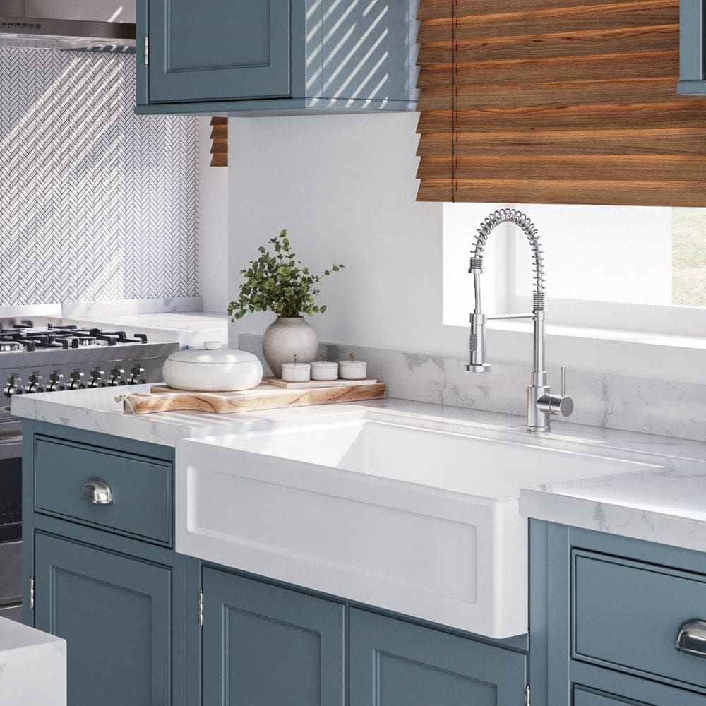 Cuba Cozinha Farm Sink Quadratta 40 Cm Estilo Fazenda Avental