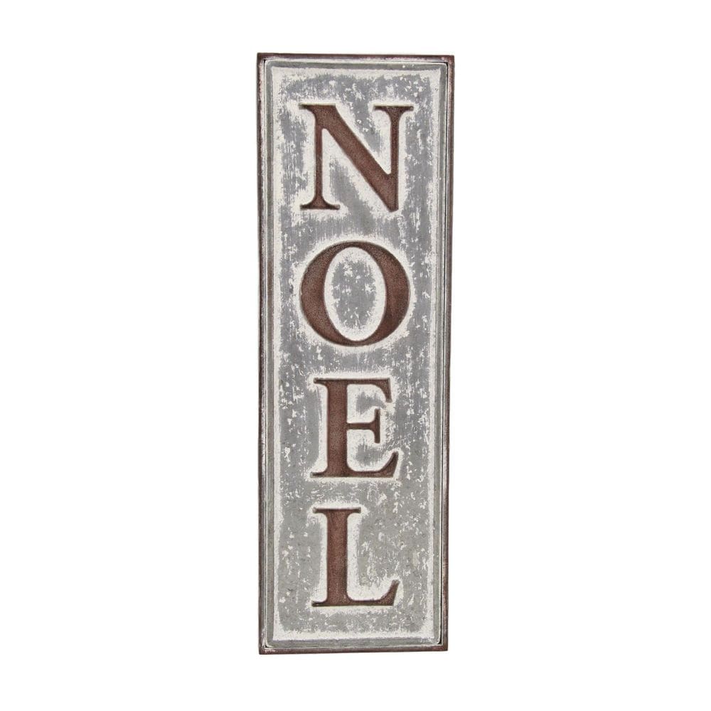 Placa de parede Cheung`s Noel Farmhouse Style Cinza