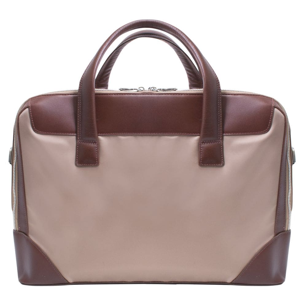 Maleta para laptop McKlein Harpswell 17” com acabamento em couro de nylon