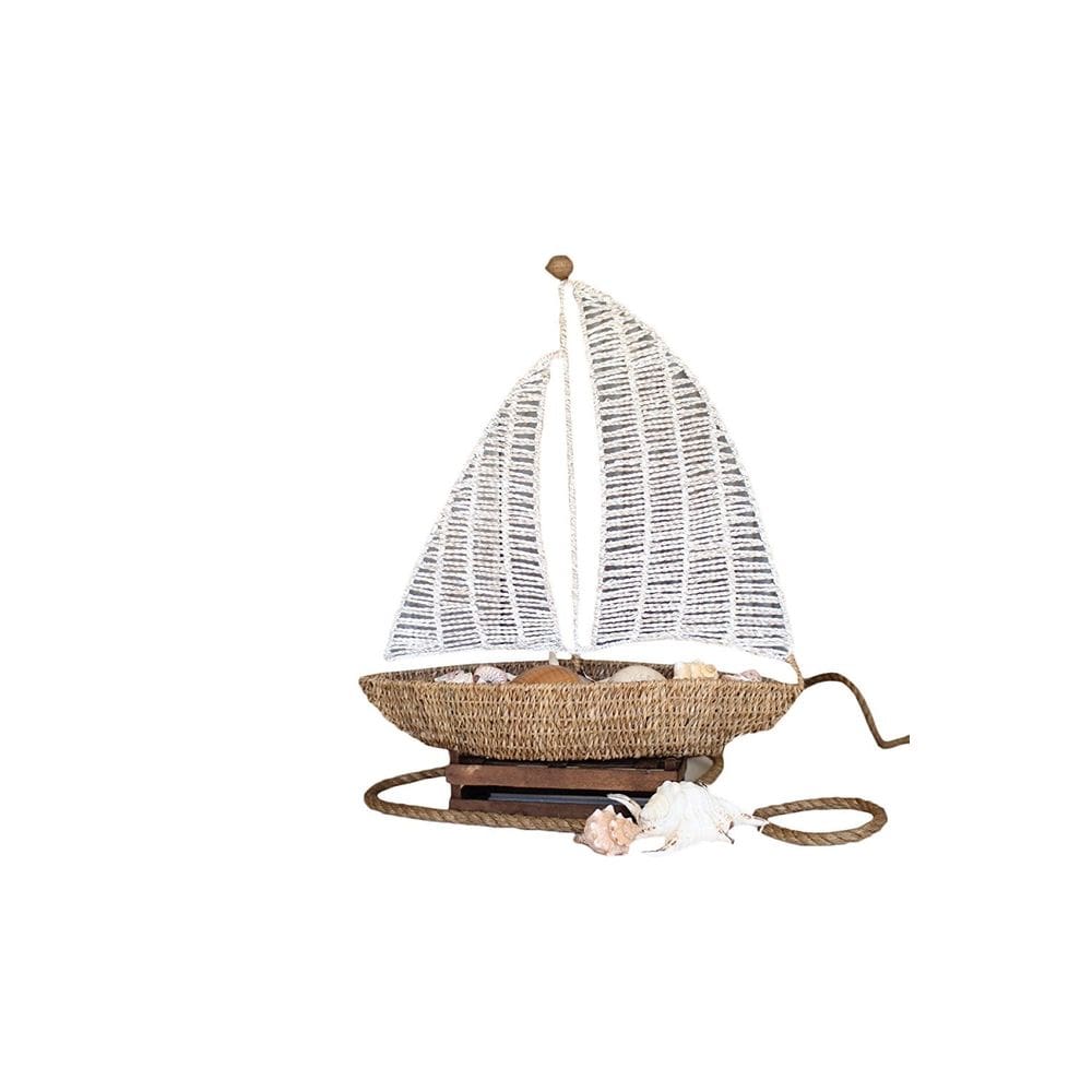 Barco de ervas marinhas Shade Sail KALALOU PCGM2215, caiado de branco