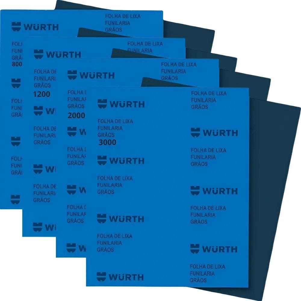 10X Lixa Polimento D`Água Kit Lixa Wurth Grão