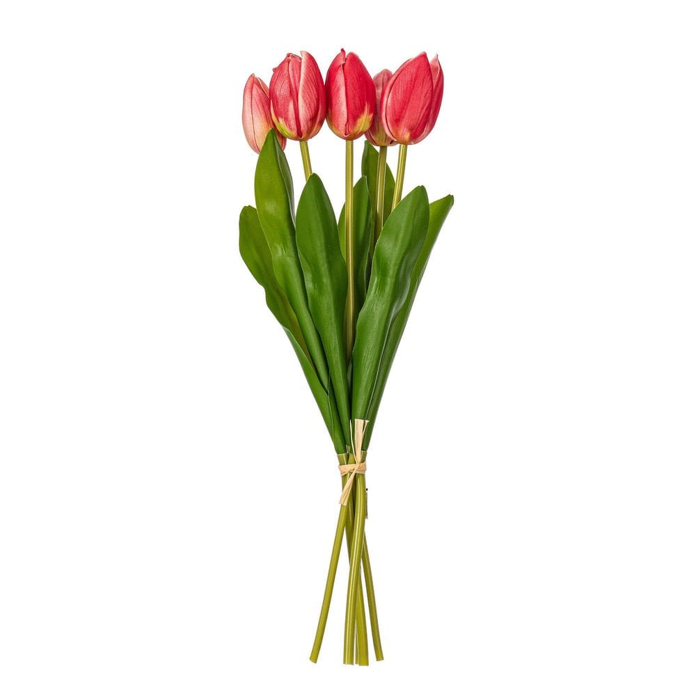 Pacote de tulipas artificiais Vickerman 41 cm Mauve Cream 5 unidades