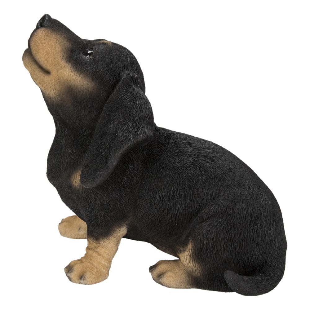Estátua de cachorrinho Howling Dachshund Hi-Line Gift Ltd Polyresin