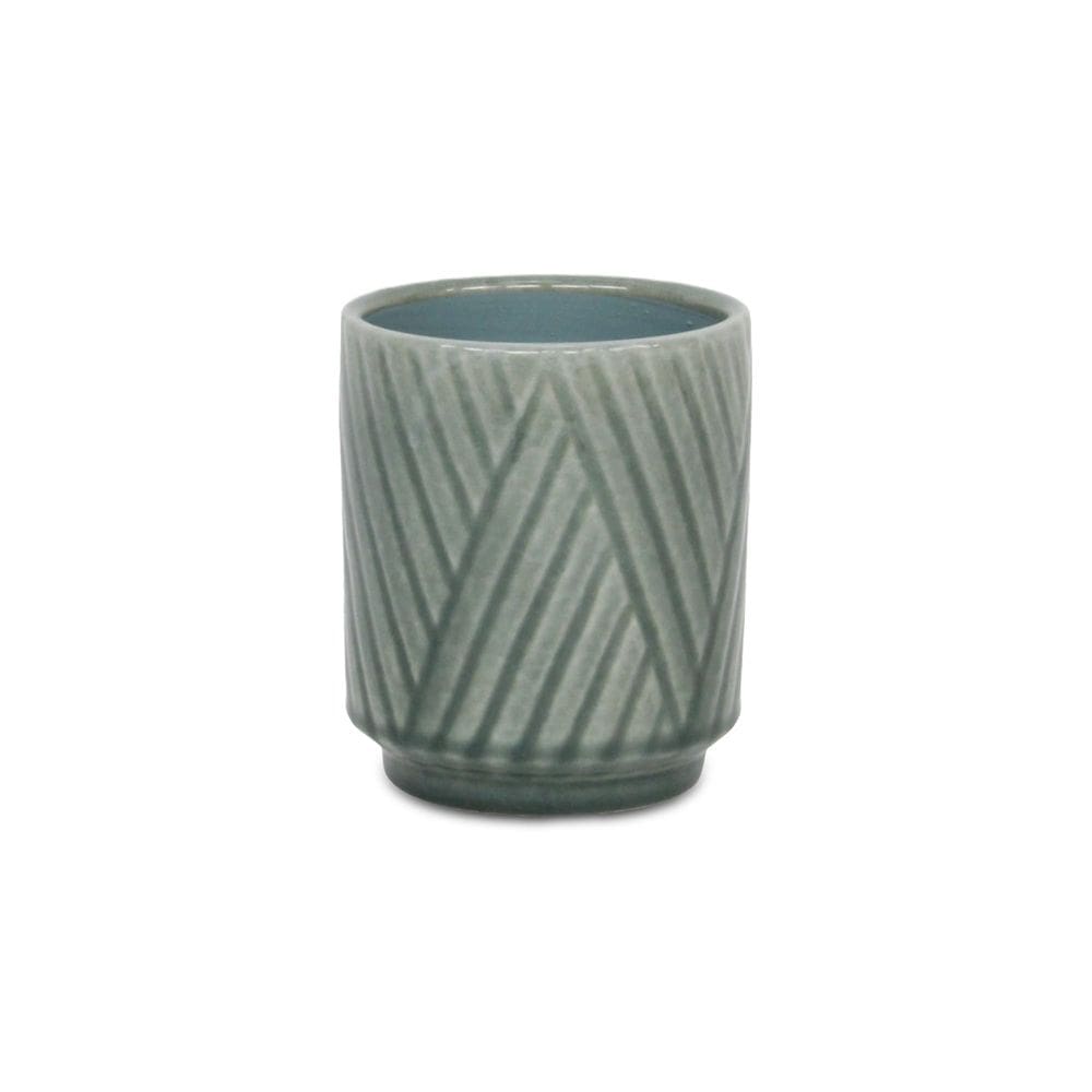 Vaso de cerâmica Planter Cheung`s Parlora pequeno verde