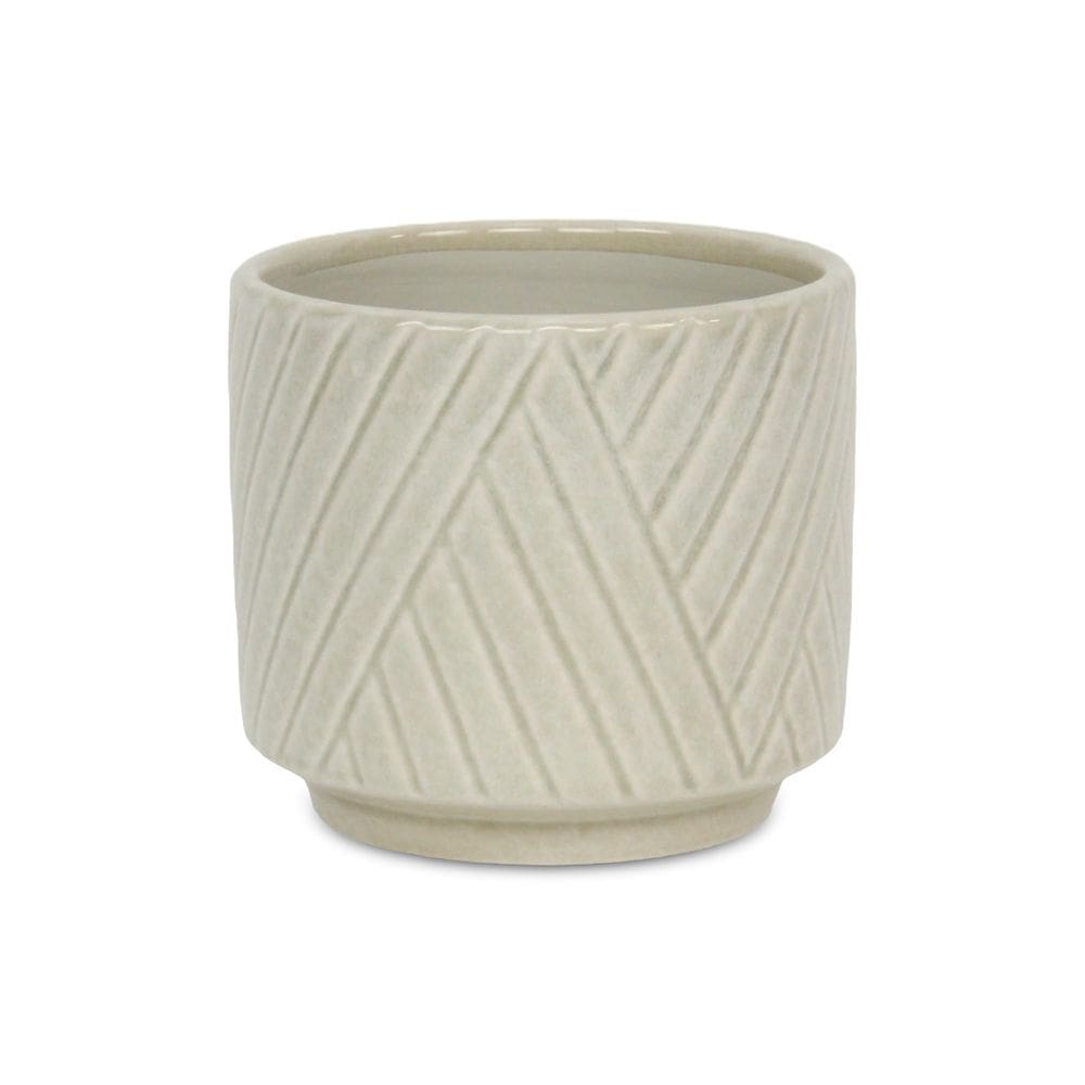 Vaso de cerâmica Planter Cheung`s Parlora branco médio