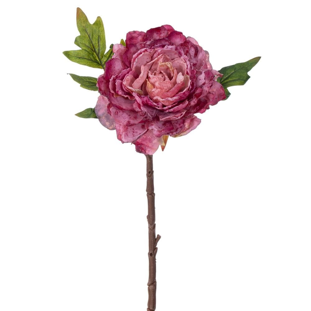 Haste artificial de peônia rosa Vickerman 42 cm, pacote com 3