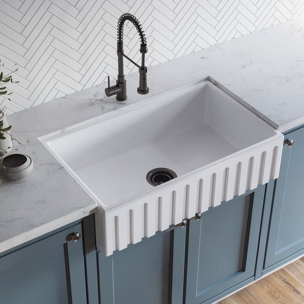 Cuba Cozinha Farm Sink Romana 55 cm Estilo Fazenda Avental