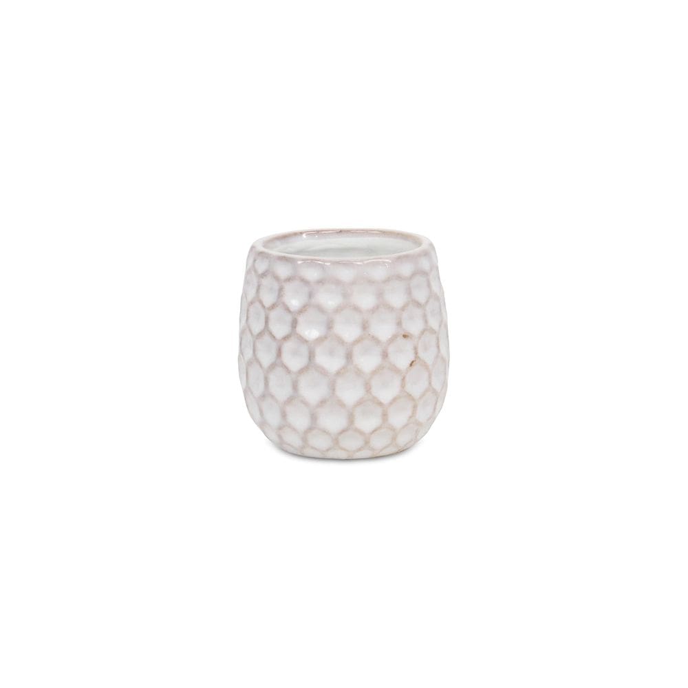 Padrão de hexágono branco de Cheung do plantador de cerâmica
