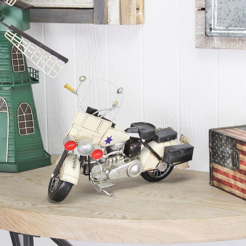 Estatueta da Motocicleta Policial JA-0102 de Cheung 42x14x24cm