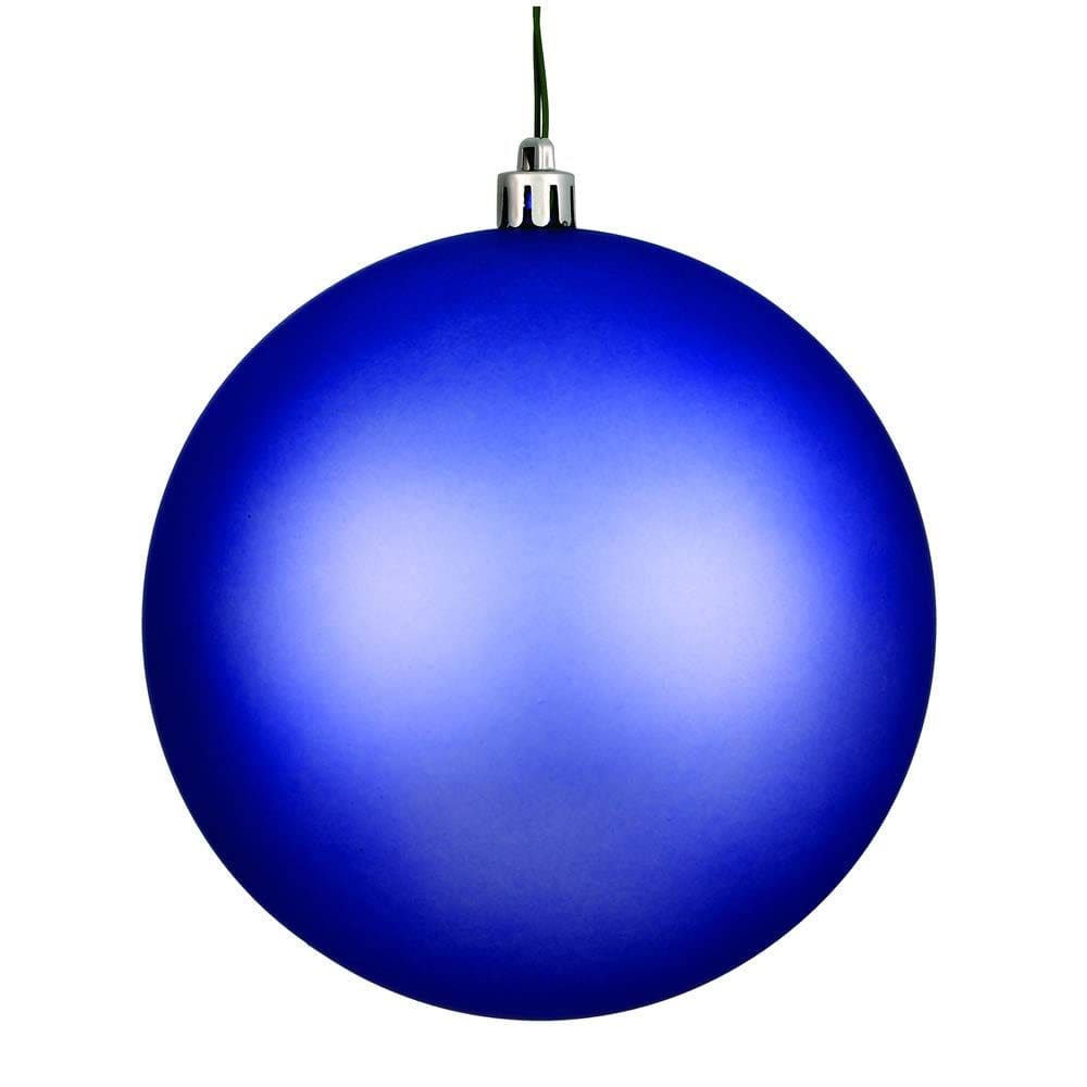 Enfeite suspenso Vickerman de 15 cm Periwinkle Matte, pacote com 4