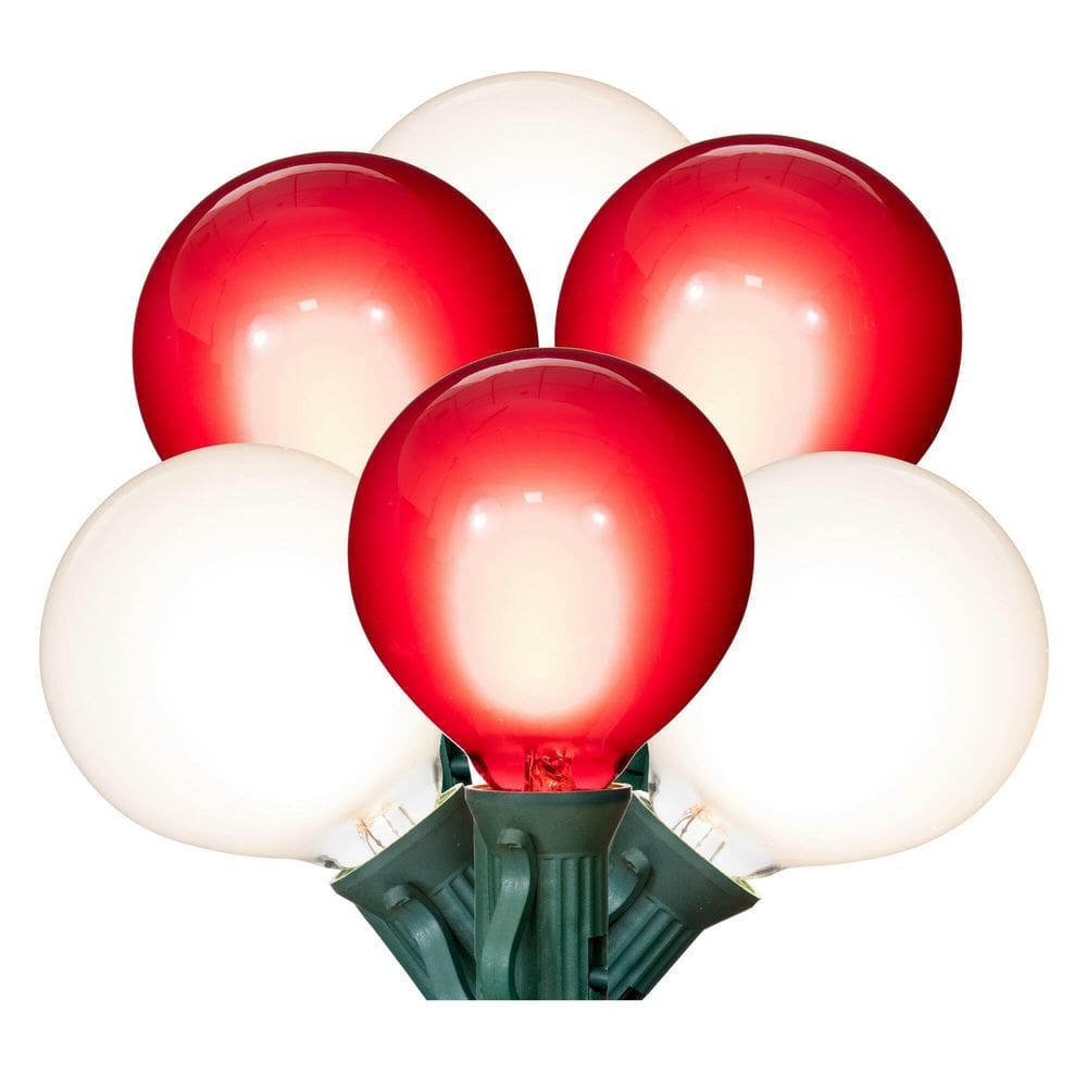 Luzes de corda Vickerman 15 LED vermelho/branco 120V G50-E12
