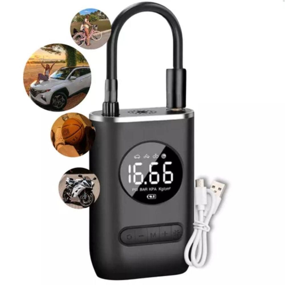 Calibrador Portátil Recarregável Para Pneus Bicicleta