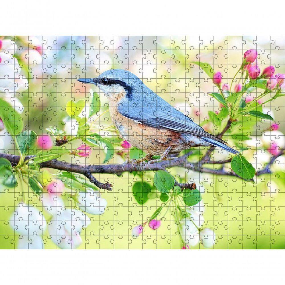 Quebra-cabeças Passarinho Azul De 60 Peças Educativo E Inteligente
