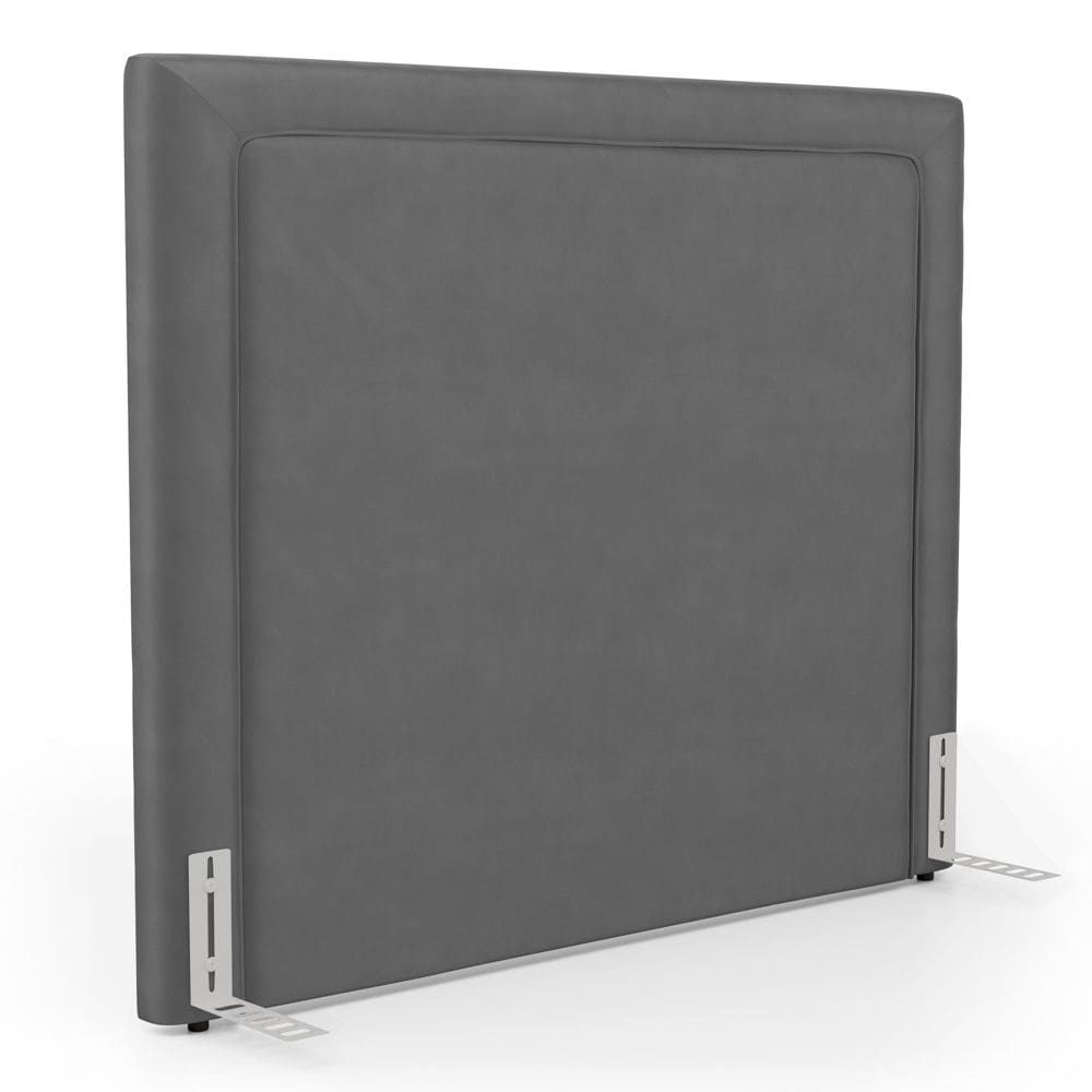 Cabeceira Cama Box Casal Padrão Alba 140cm com Frame Veludo Cinza - Abmaza