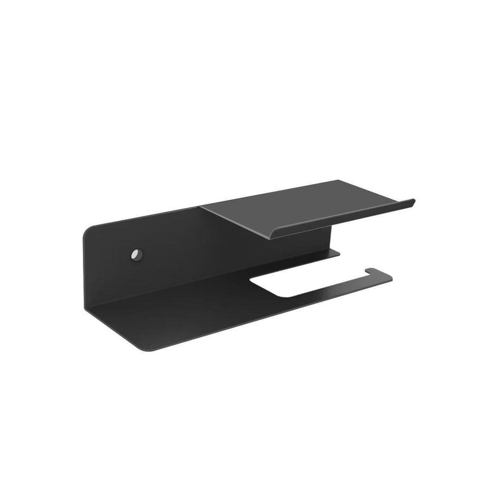 Porta Papel Higiênico Tripo Preto Fosco Agata Grego Metal