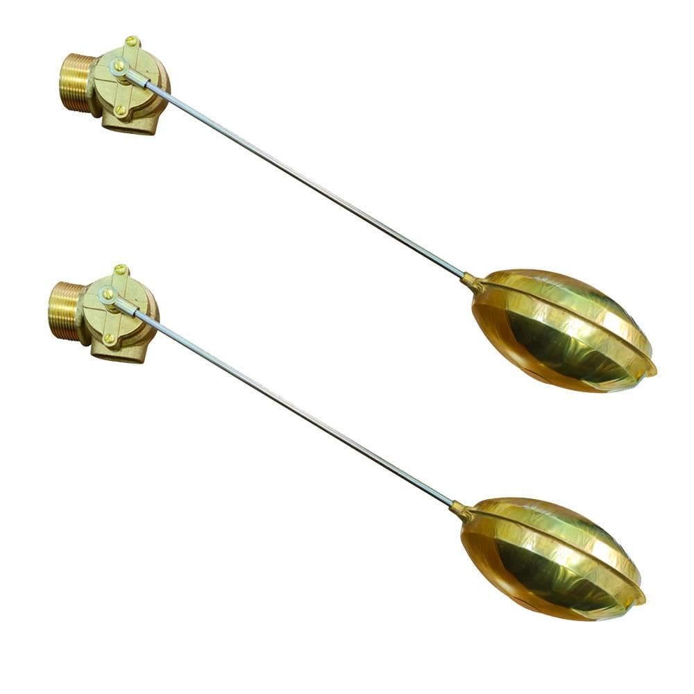 Kit 2 Torneira Boia Para Água Quente Fria Balão Latão 3/4``