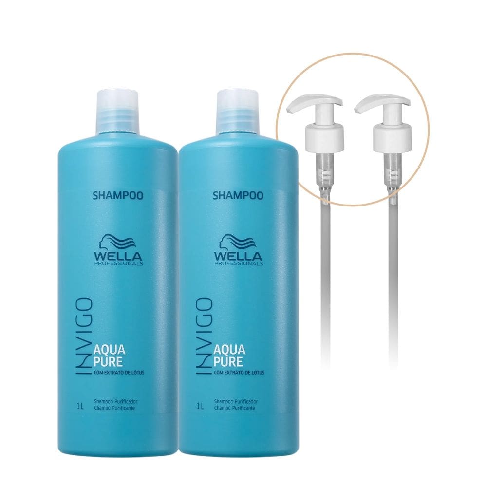 Kit Wella Professionals Invigo Balance Aqua Pure Shampoo Extra e Válvula (4 produtos)