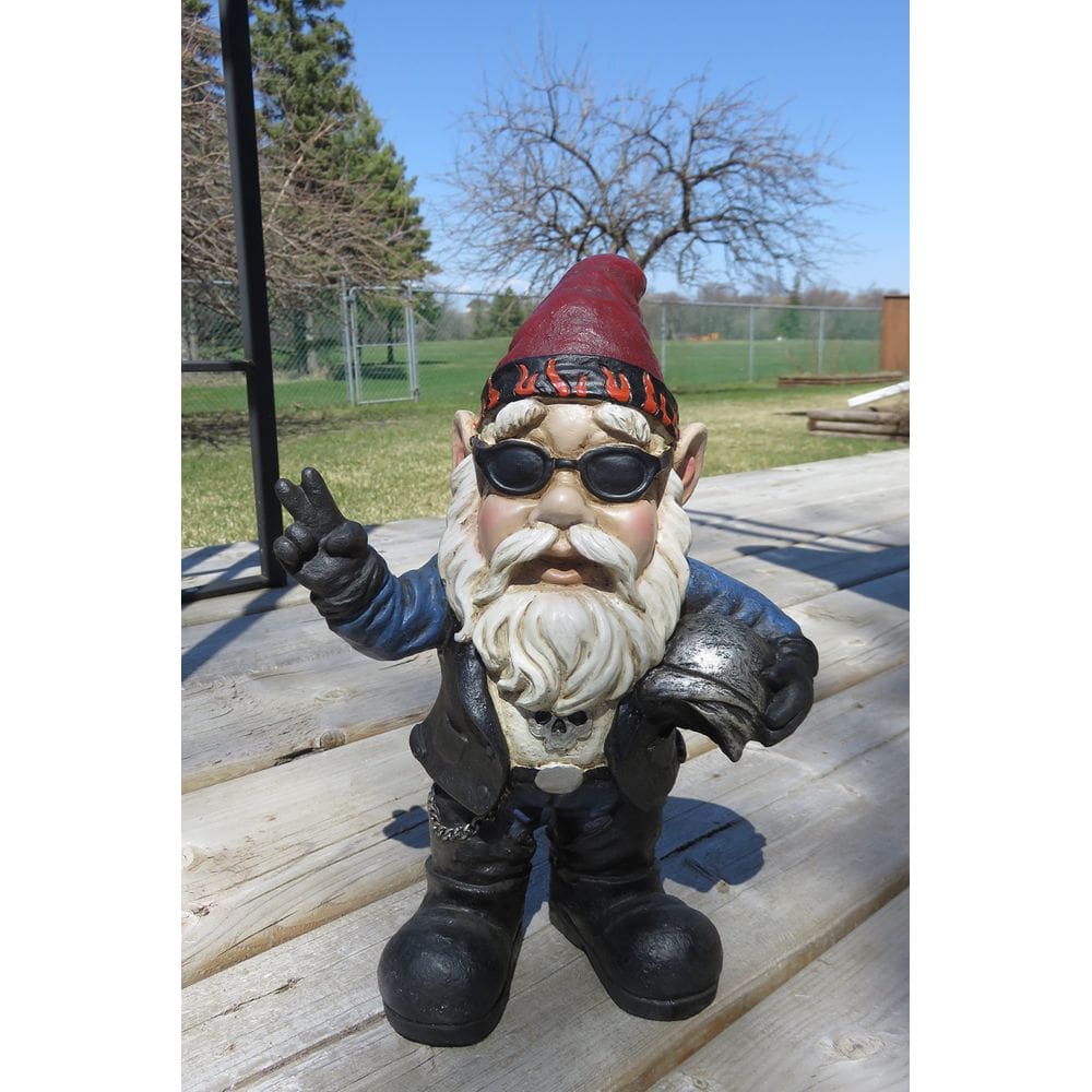 Estatueta Chosen Treasures4you Male Biker Gnome 15 cm