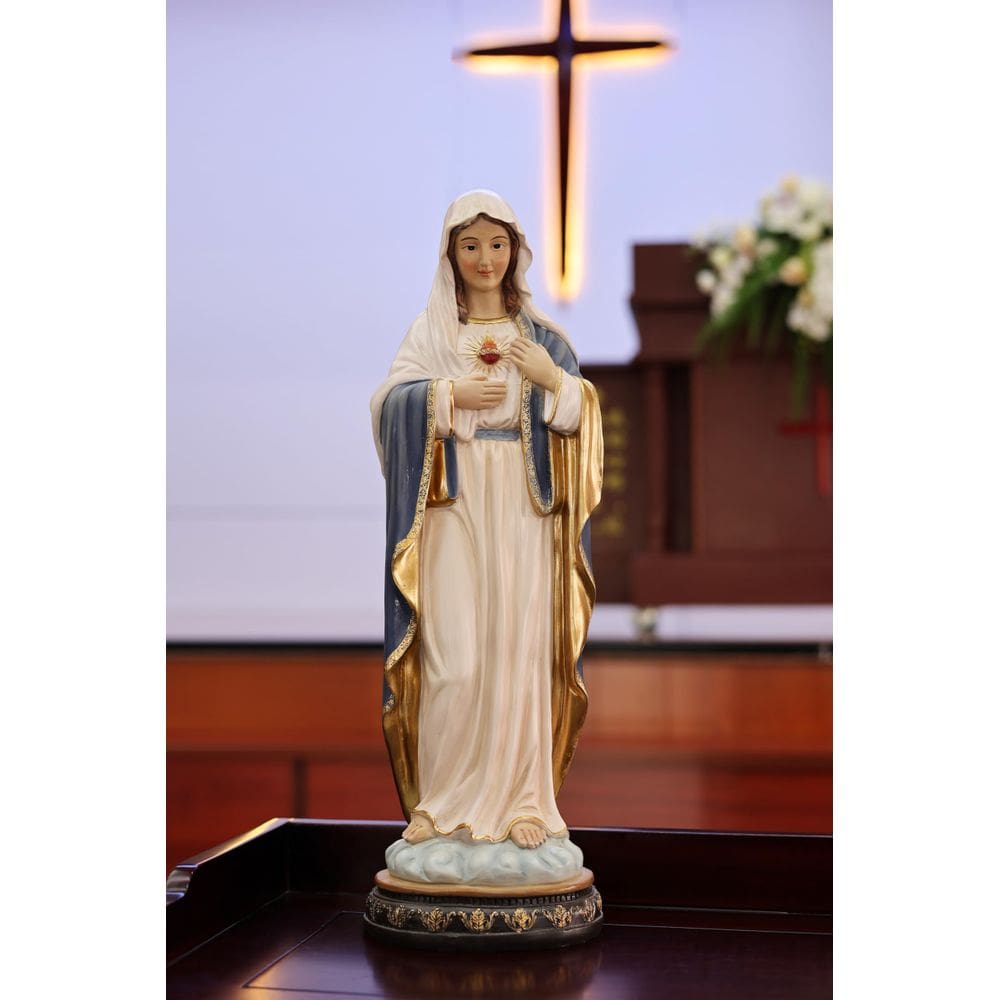 Estatueta Hi-Line Gift Ltd. Sacred Heart Mary 61 cm em poliresina