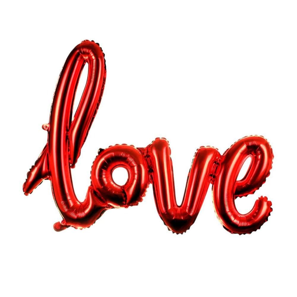 Balao Metalizado Love 101X67Cm Vermelho