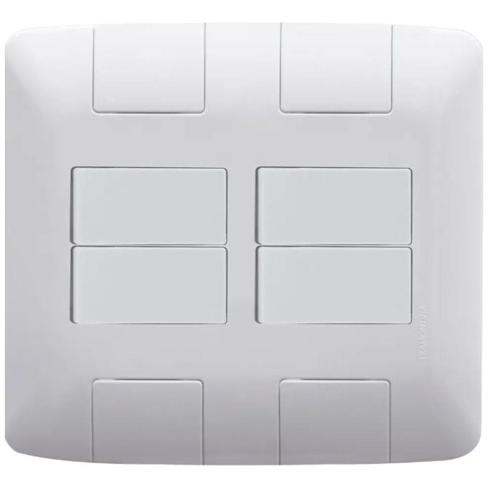 10X Interruptor 4 Teclas Em Placa 4X4 Tramontina Aria 1 Kit