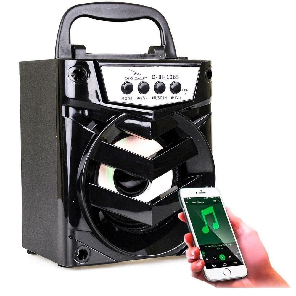 Kit Lampada Giratória Led Bola Maluca Bivolt Caixinha Som