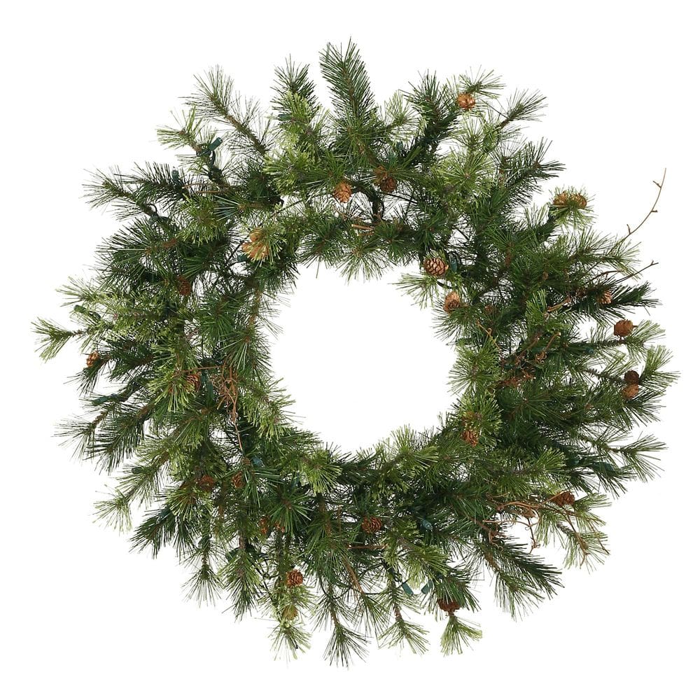 Coroa de flores Vickerman 76 cm Mixed Country Pine Unlit