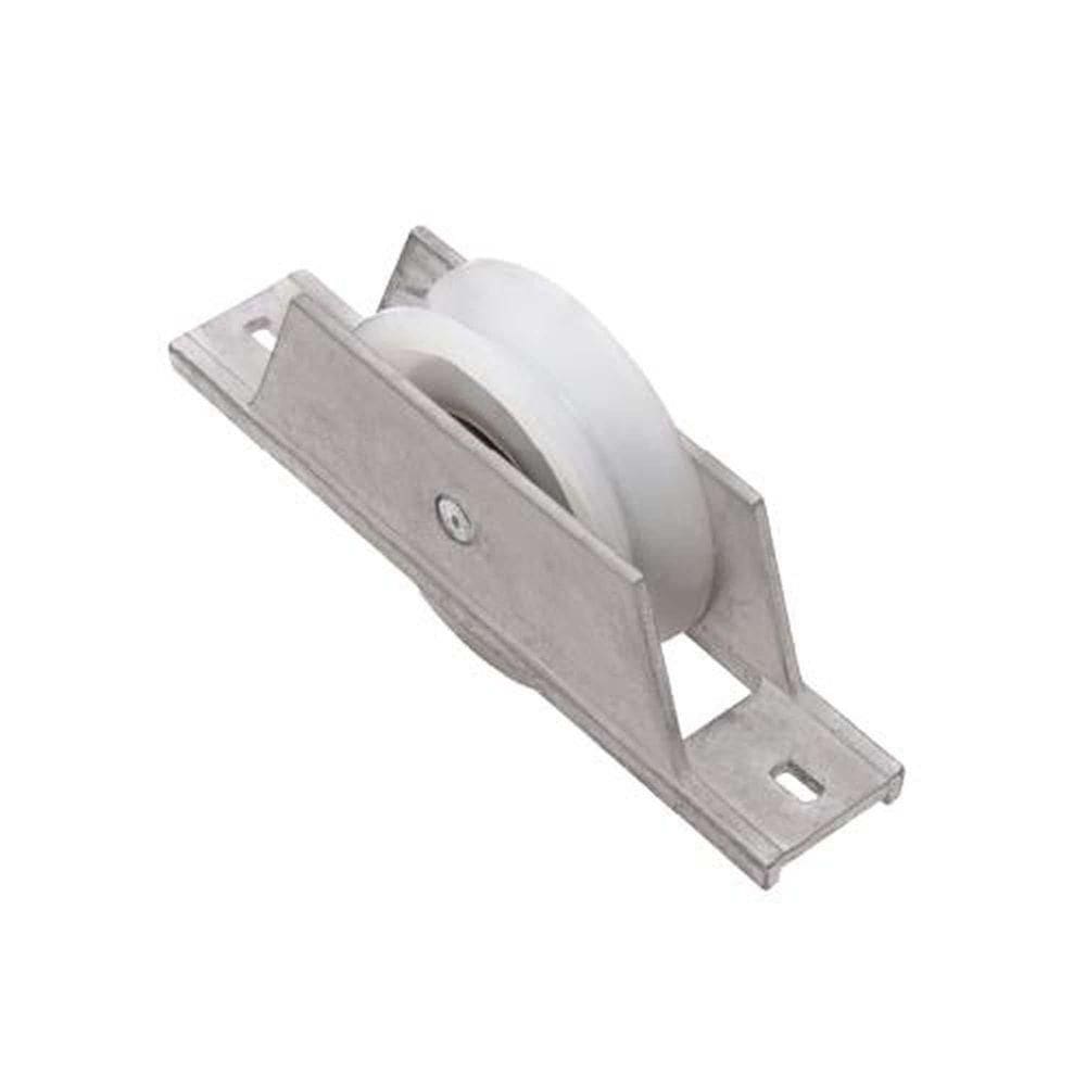 Roldana Nylon Branca Maciça 60(2 1-2) Tipo V Para Cavalete De Alumínio