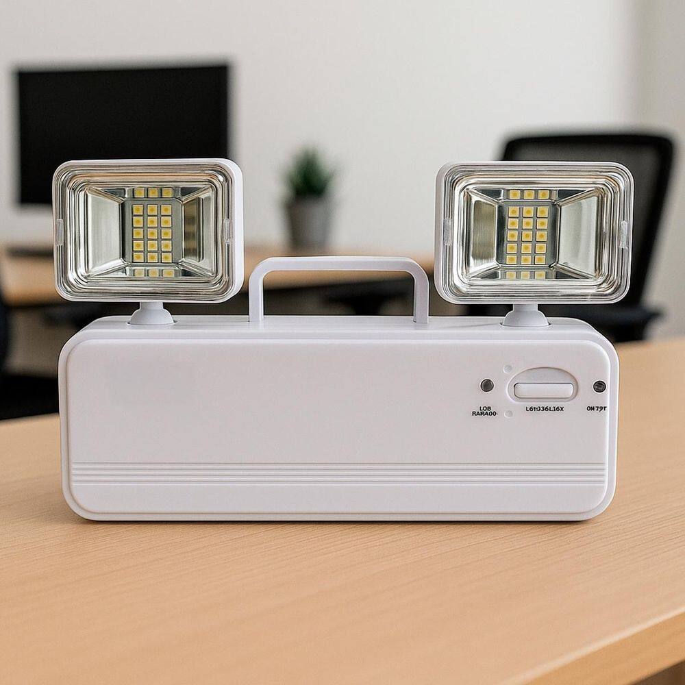 Luminária De Emergência Luz Potente Para Galpões Led