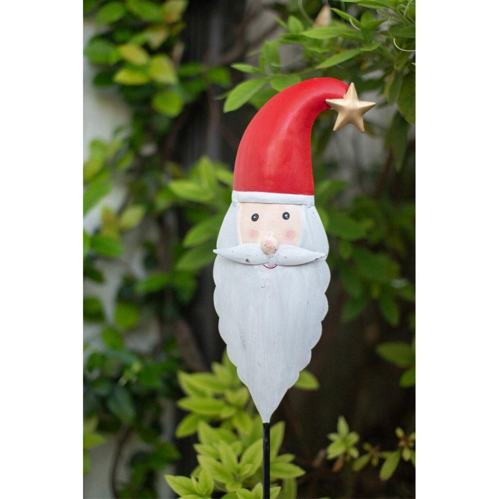 Pica de Jardín de Santa de Hierro Pintado