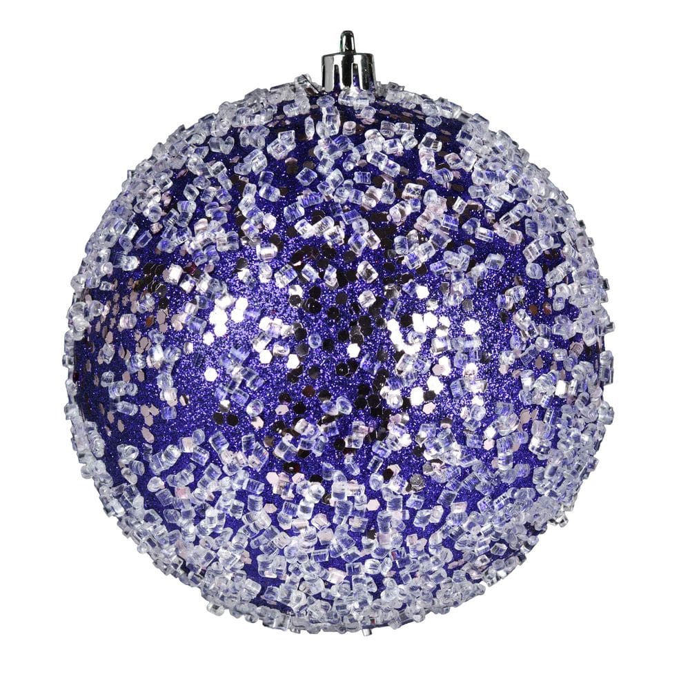 Adorno Colgante Vickerman con Brillo Morado 12 cm Paquete de 4