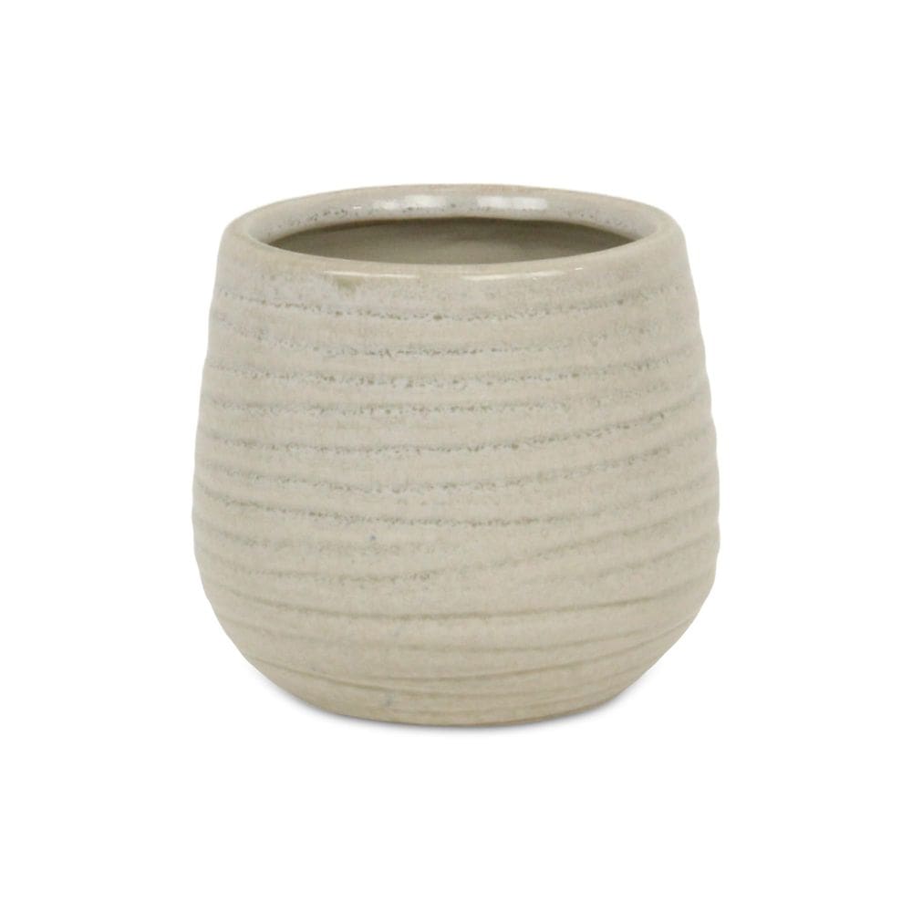 Vaso branco médio de cerâmica Fairloam da Planter Cheung