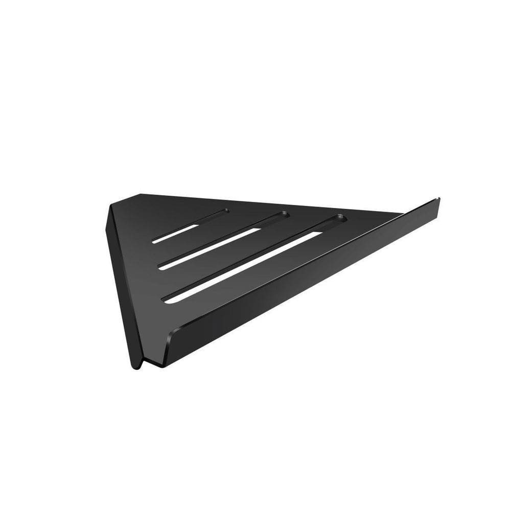Prateleira Suporte Canto Banheiro Preto Fosco Grega Aço Inox