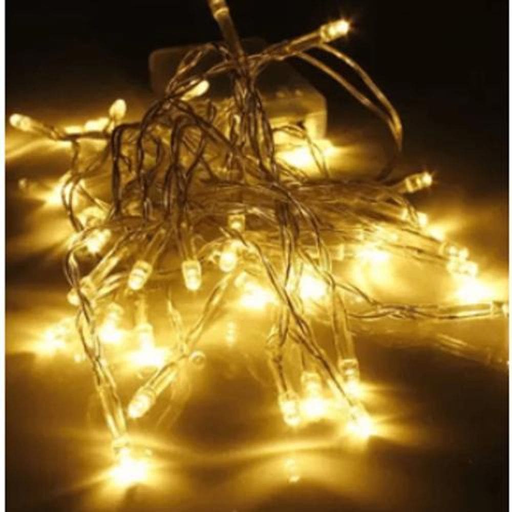 Pisca Natal 100 Luzes 8 Funções Fio Transparente 110V