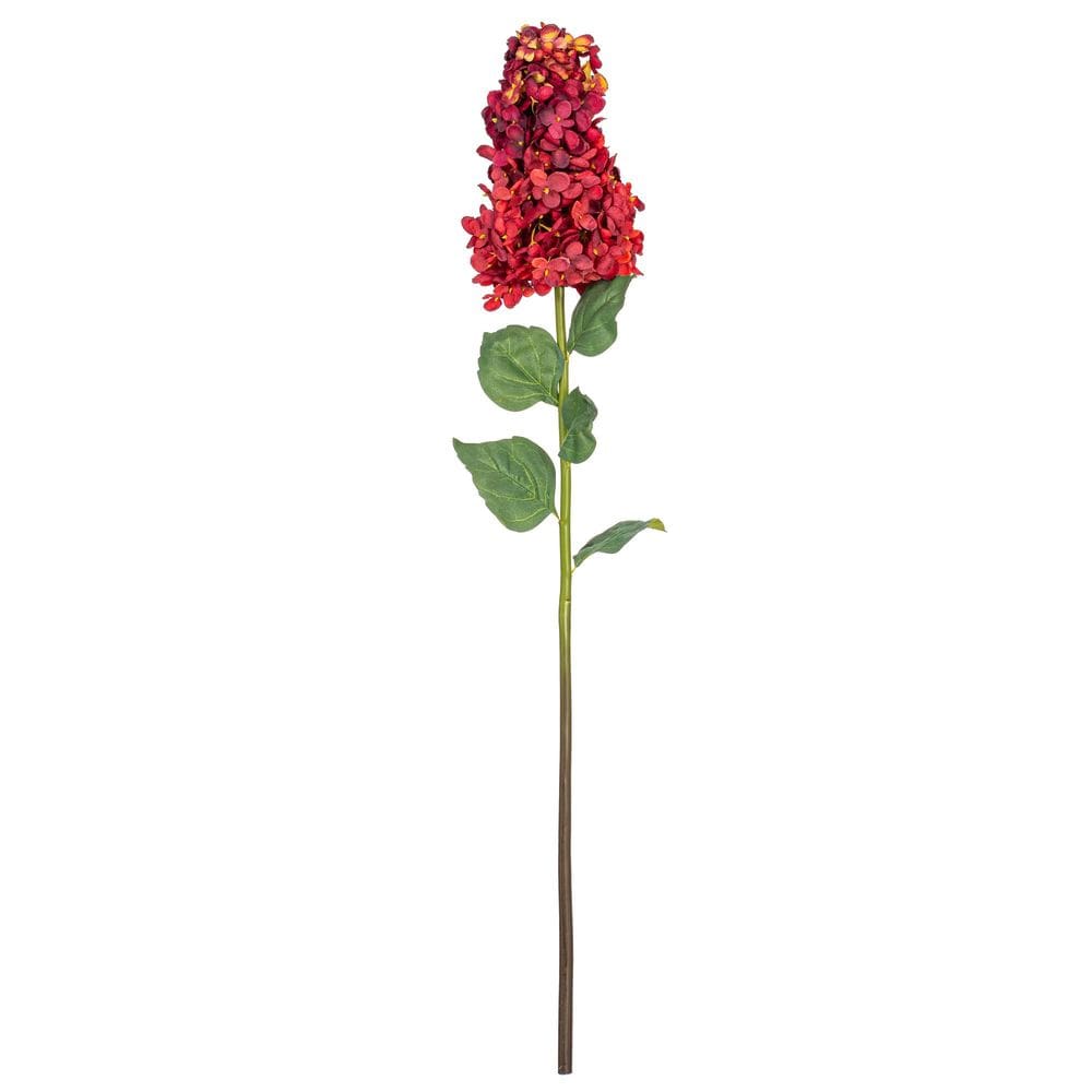 Planta artificial Vickerman 90 cm Burgundy Hydrangea Spray