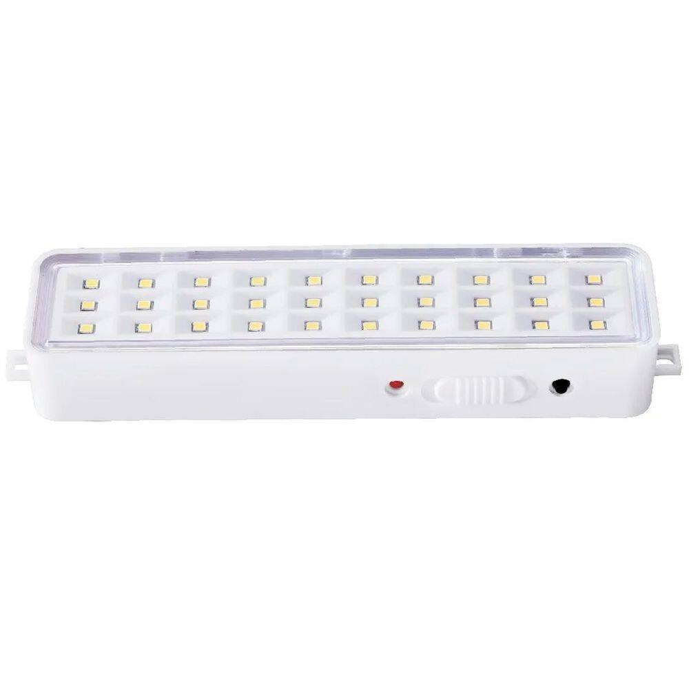 Luminária De Emergência Iluminação Sensor Presença Branco