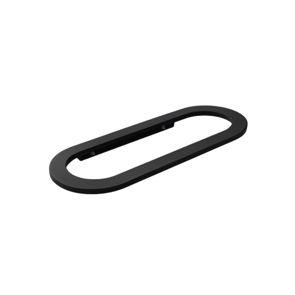 Toalheiro Para Banheiro Preto Fosco Agata Grego Metal 35Cm